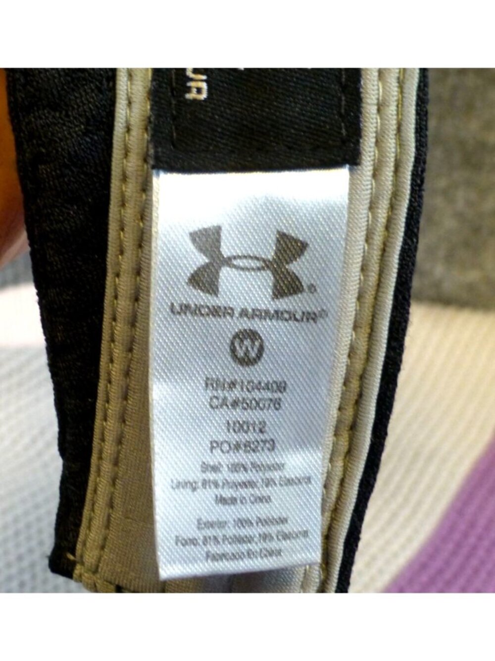 Under Armour Black Adjustable Athletic Visor Hat With Logo Lightweight Breathabl - Picture 8 of 8
